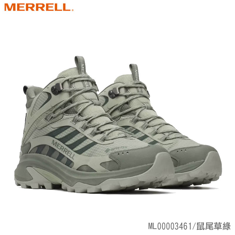 MERRELL 美國 MOAB SPEED 2 MID GTX 男款防水登山健行鞋 鼠尾草綠 ML00003461
