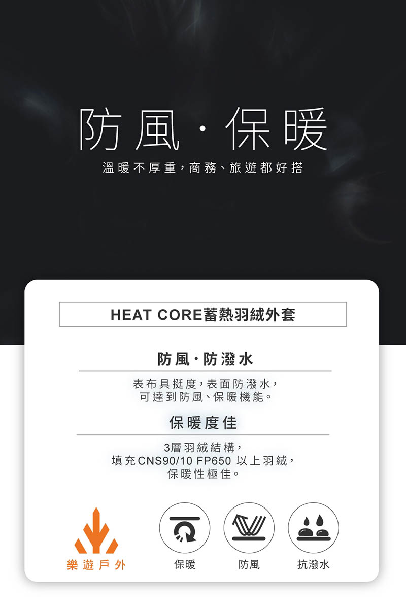 ATUNAS 歐都納 女款HEAT CORE 蓄熱羽絨外套 兩色 防潑水 防風 保暖佳 百搭款 A1GA2530W
