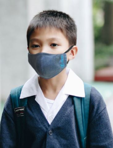 Xpure 淨對流 兒童抗霾口罩 抗PM2.5口罩 吸濕排汗 舒適透氣 抗UV 抗菌 抗臭 粉紅 丹寧