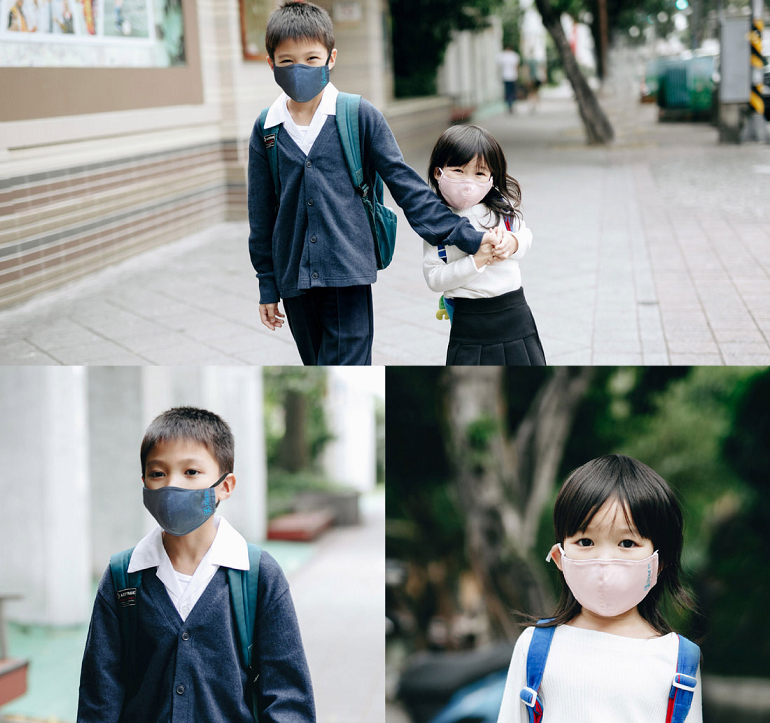  Xpure 淨對流 兒童抗霾口罩 抗PM2.5口罩 吸濕排汗 舒適透氣 抗UV 抗菌 抗臭 粉紅 丹寧