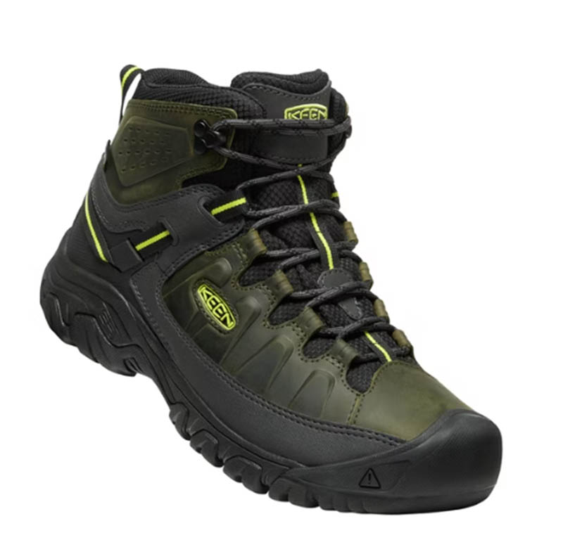 KEEN 美國 TARGHEE III MID WP 男全地形探險健行登山鞋 墨綠 1026861