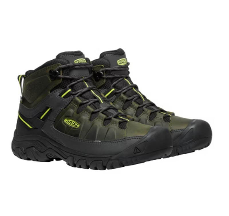 KEEN 美國 TARGHEE III MID WP 男全地形探險健行登山鞋 墨綠 1026861