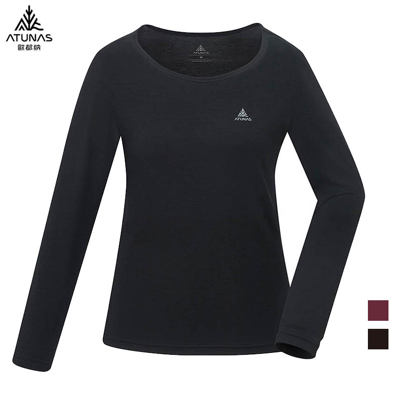 ATUNAS 歐都納 女款石墨烯抑菌蓄熱圓領內著衣 A1UCGZ05W 登山底層衣 保暖上衣