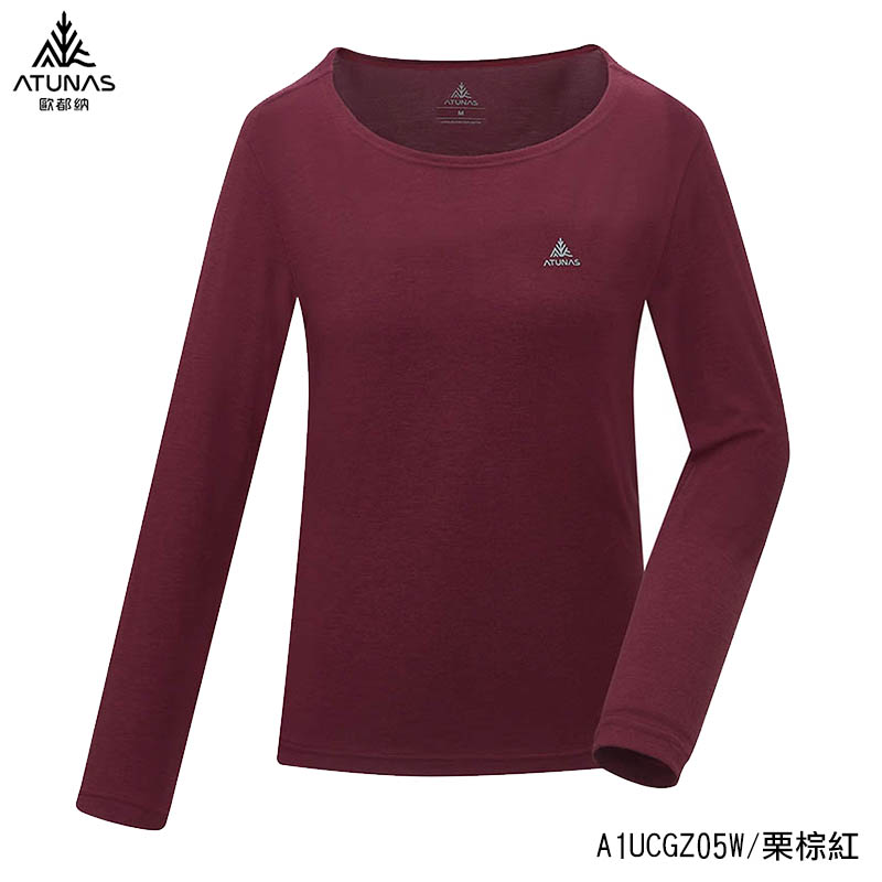 ATUNAS 歐都納 女款石墨烯抑菌蓄熱圓領內著衣 A1UCGZ05W 登山底層衣 保暖上衣