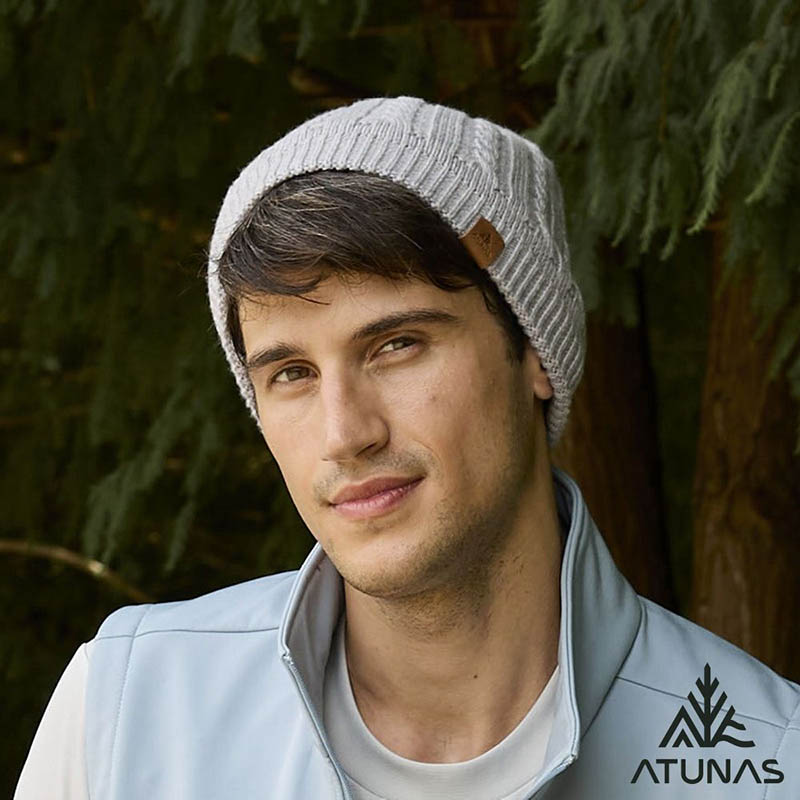 ATUNAS 歐都納 GORE INFINIUM 防風保暖帽 淺灰 A1AH2511N 針織帽 保暖帽 毛帽