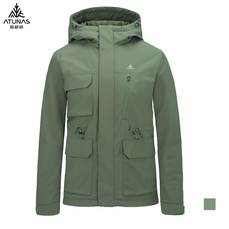 ATUNAS 歐都納 女款防水透濕石墨烯科技纖維單件式外套 橄綠 A1GA2536W 保暖外套 通勤外套 風衣外套