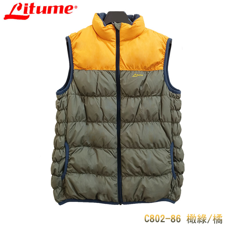 Litume 意都美 兒童羽毛背心 C802 兩色 兒童羽絨背心 防風 保暖背心 透氣 質輕 