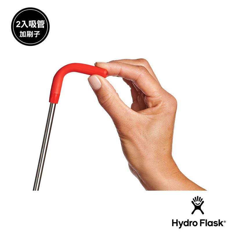 Hydro Flask 美國 不銹鋼 吸管組 棗紅色 HFRES612