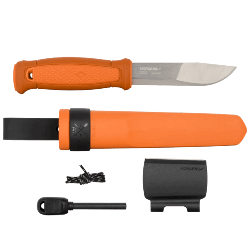 MORAKNIV 瑞典 Kansbol 不鏽鋼直刀(含求生配件) 焰橘 13913 野外求生 生火 登山野營
