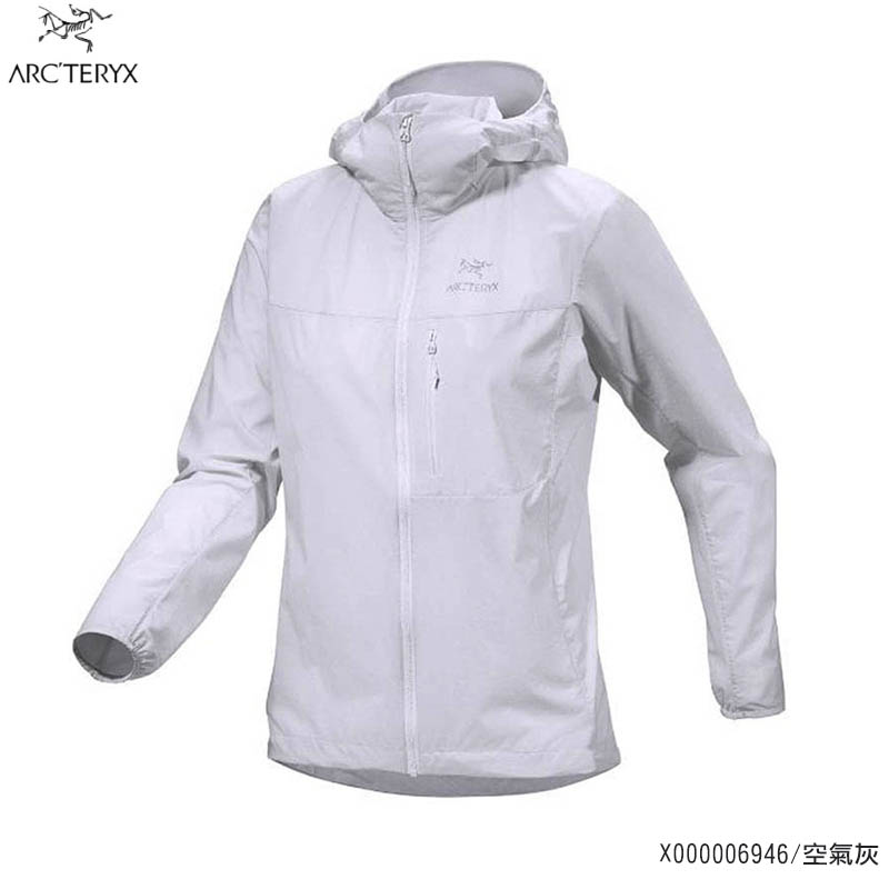 ARC'TERYX 始祖鳥 女 Squamish 連帽風衣外套 黑 空氣灰 X000006946 登山夾克