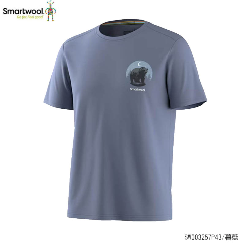 SmartWool 美國 男 塗鴉短Tee/月夜熊 炭黑 暮藍 短袖T-shirt 短袖上衣 SW003257