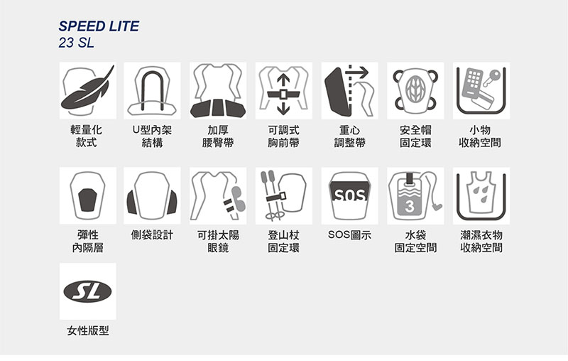 Deuter 德國 SPEED LITE 超輕量旅遊背包 23SL 橘 登山包/健行包/女性窄肩款 3410322