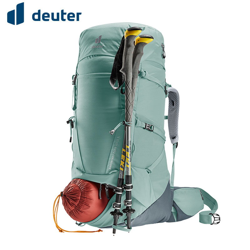 Deuter 德國 AIRCONTACT CORE 45+10SL 拔熱式登山背包 翡翠綠 戶外背包 3350222