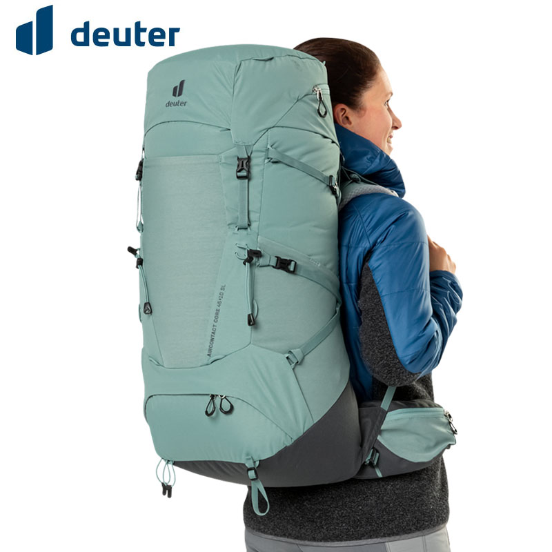 Deuter 德國 AIRCONTACT CORE 45+10SL 拔熱式登山背包 翡翠綠 戶外背包 3350222