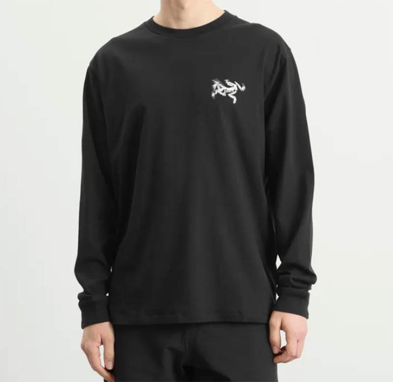 ARC'TERYX 始祖鳥 男 Kragg SL Tile 長袖T恤 X000009537 黑/絹絲白 圓領長袖上衣