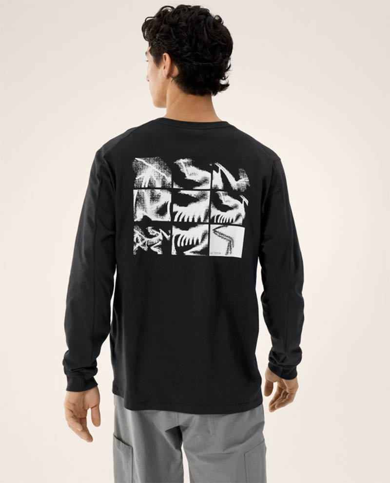 ARC'TERYX 始祖鳥 男 Kragg SL Tile 長袖T恤 X000009537 黑/絹絲白 圓領長袖上衣