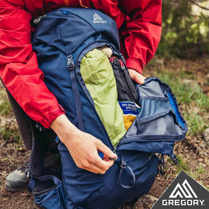 GREGORY 美國 ZULU 55 專業登山背包 55L 男款戶外登山包 臭氧黑 M/L GG111592-7416