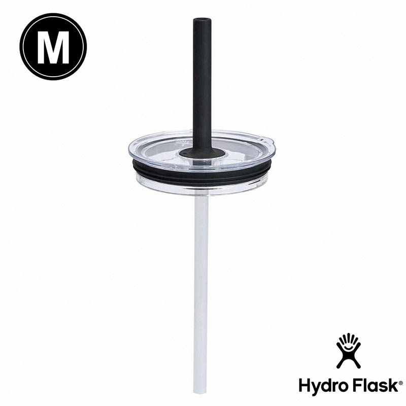 Hydro Flask 吸管型杯蓋 M L 時尚黑 無色 防止液體濺出 方便飲用