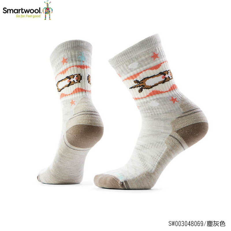 SmartWool 美國 女機能戶外全輕量減震 中長襪-水獺 塵灰 暮藍 SW003048 羊毛襪 登山襪