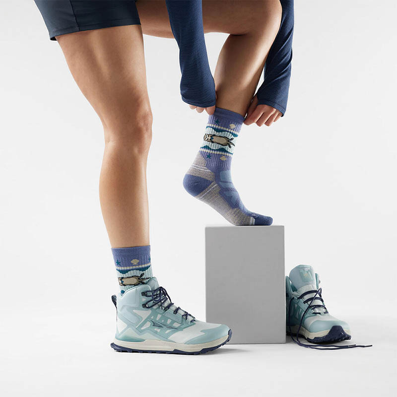 SmartWool 美國 女機能戶外全輕量減震 中長襪-水獺 塵灰 暮藍 SW003048 羊毛襪 登山襪