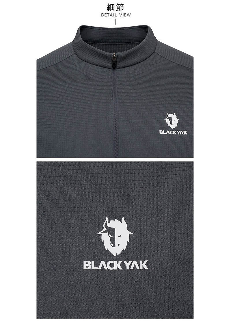 BLACKYAK 男 POLARTEC DELTA 涼感短袖半開襟上衣 兩色 健行 透氣 吸濕快乾 FB1MC801