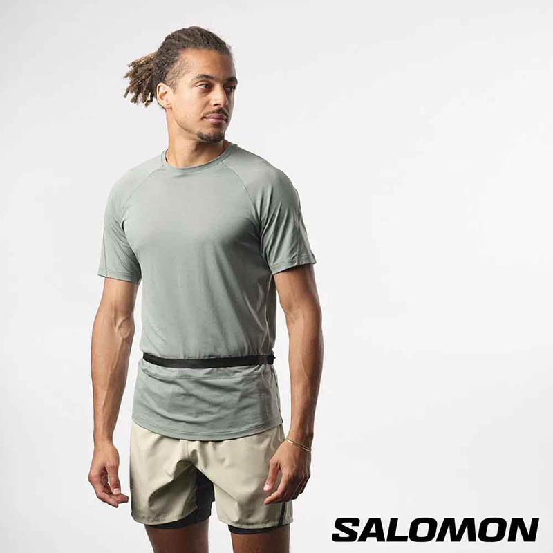 SALOMON 法國 ACTIVE SLING 腰包 黑 LC2369600 戶外跑步腰包/運動/精準貼合身體