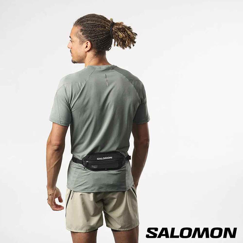 SALOMON 法國 ACTIVE SLING 腰包 黑 LC2369600 戶外跑步腰包/運動/精準貼合身體