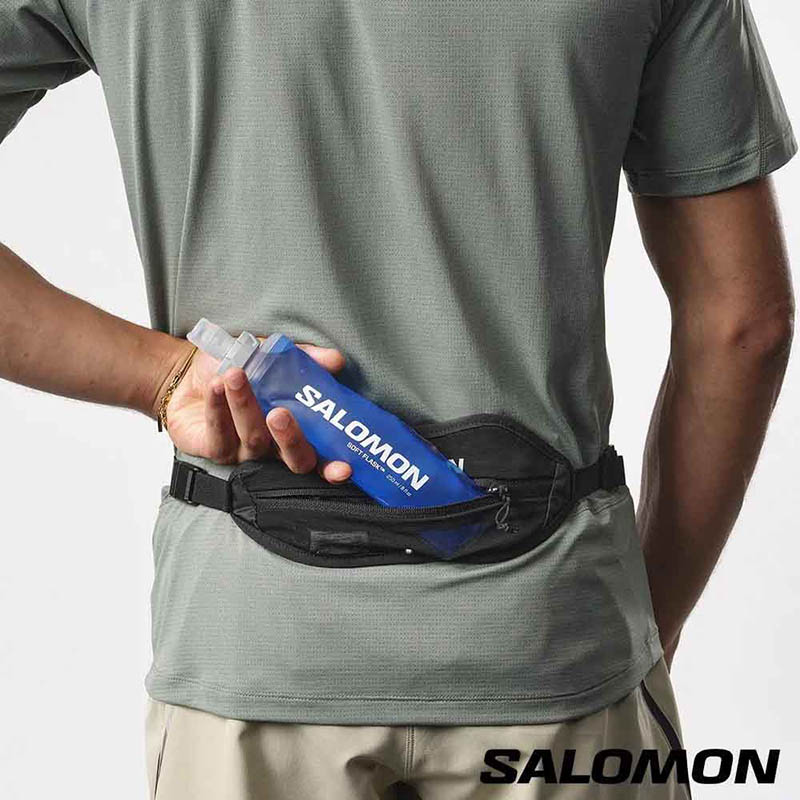 SALOMON 法國 ACTIVE SLING 腰包 黑 LC2369600 戶外跑步腰包/運動/精準貼合身體