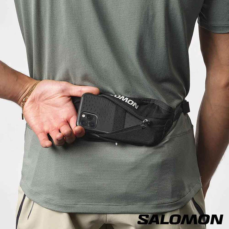 SALOMON 法國 ACTIVE SLING 腰包 黑 LC2369600 戶外跑步腰包/運動/精準貼合身體