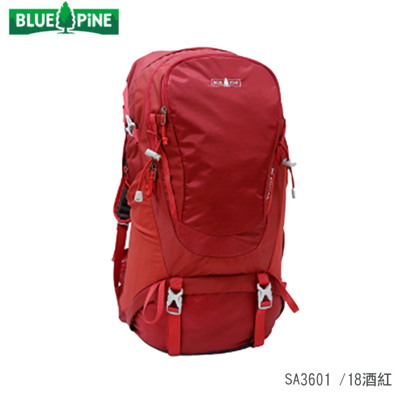 BLUE PiNE 青松戶外 36L透氣網架背包 酒紅 深藍 登山背包 透氣後背包 戶外後背包 SA3601