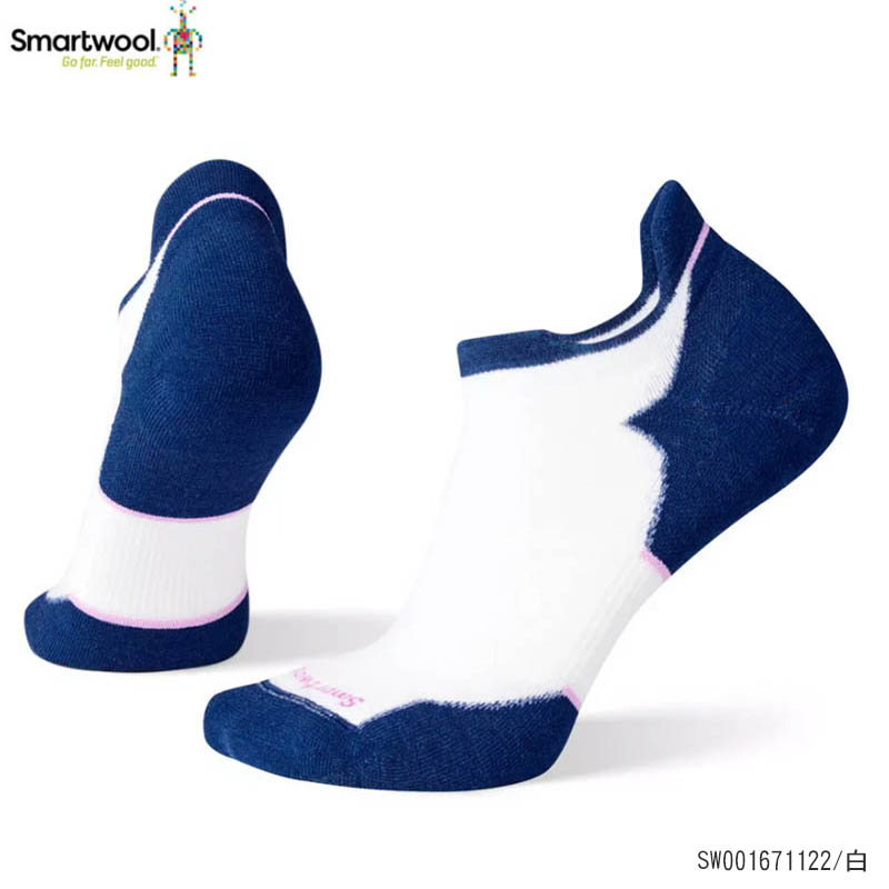 SmartWool 美國 女機能跑步局部輕量減震踝襪 白 SW001671122 羊毛襪 跑步襪 襪子