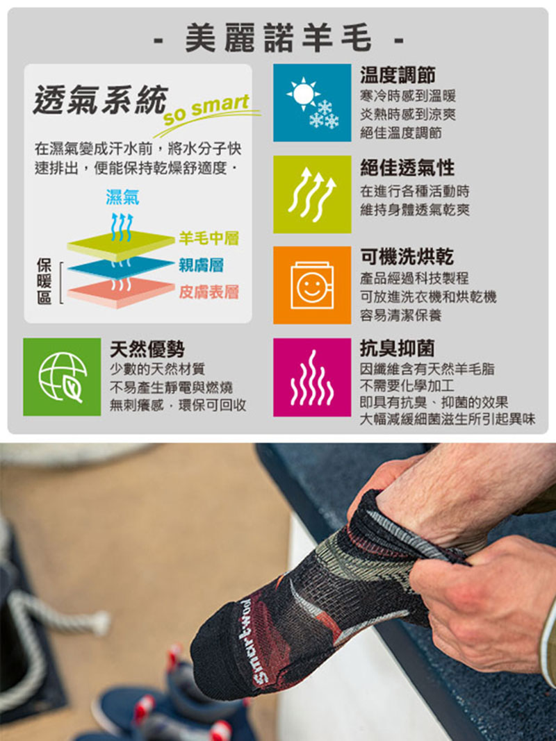 SmartWool 美國 女機能跑步局部輕量減震踝襪 白 SW001671122 羊毛襪 跑步襪 襪子