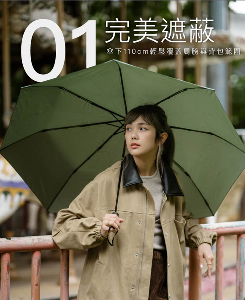 MECOVER AIR 極輕細安全自動傘 四色 輕量便攜 碳纖維傘骨 一鍵自動開收 摺疊傘 雨傘