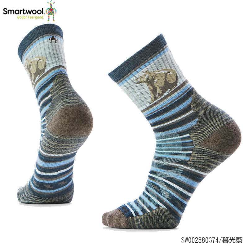 SmartWool 美國 機能戶外局部輕量減震中筒襪-熊 塵灰 暮光藍 登山襪 羊毛襪 SW002880