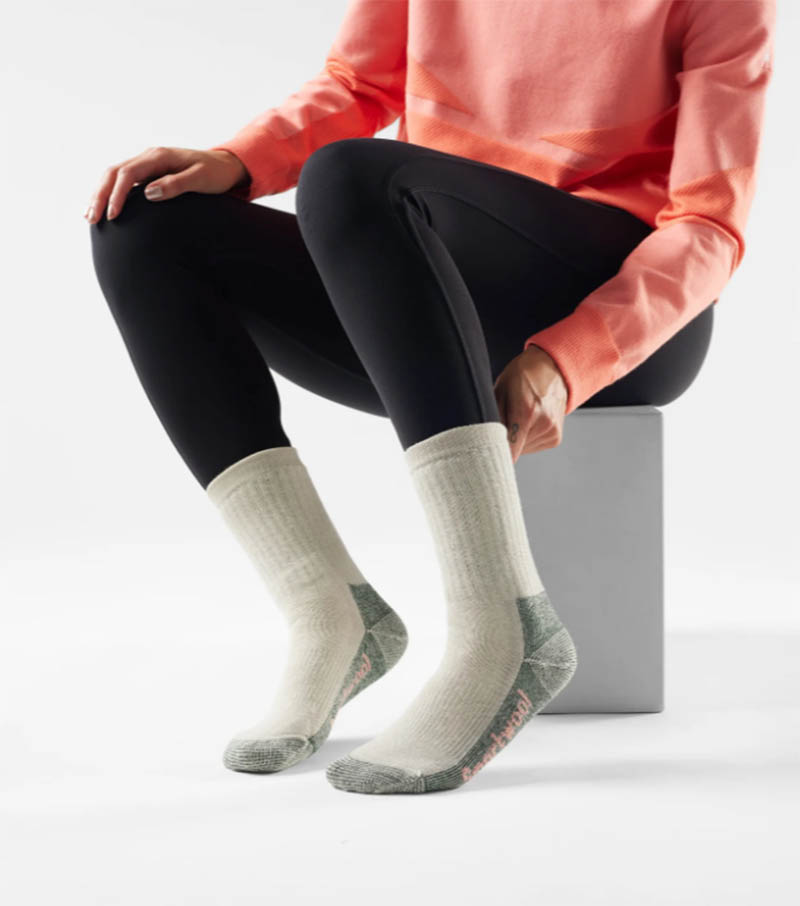 SmartWool 美國 女中級減震徒步中長襪 塵灰色 酒紅色 SW010294 羊毛襪 運動襪 戶外機能襪
