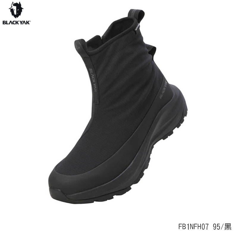 BLACKYAK 韓國 中性款EZ短筒雨靴 黑 時尚雨鞋 防水靴 短筒靴 FB1NFH07 ABYSHXV948