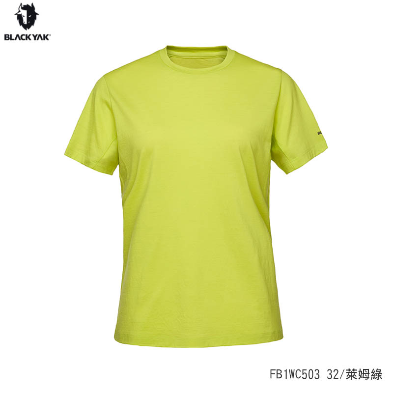 BLACKYAK 女 PUMORI美麗諾羊毛短袖上衣 兩色 底層衣 寬鬆版 FB1WC503 1BYRTMV509