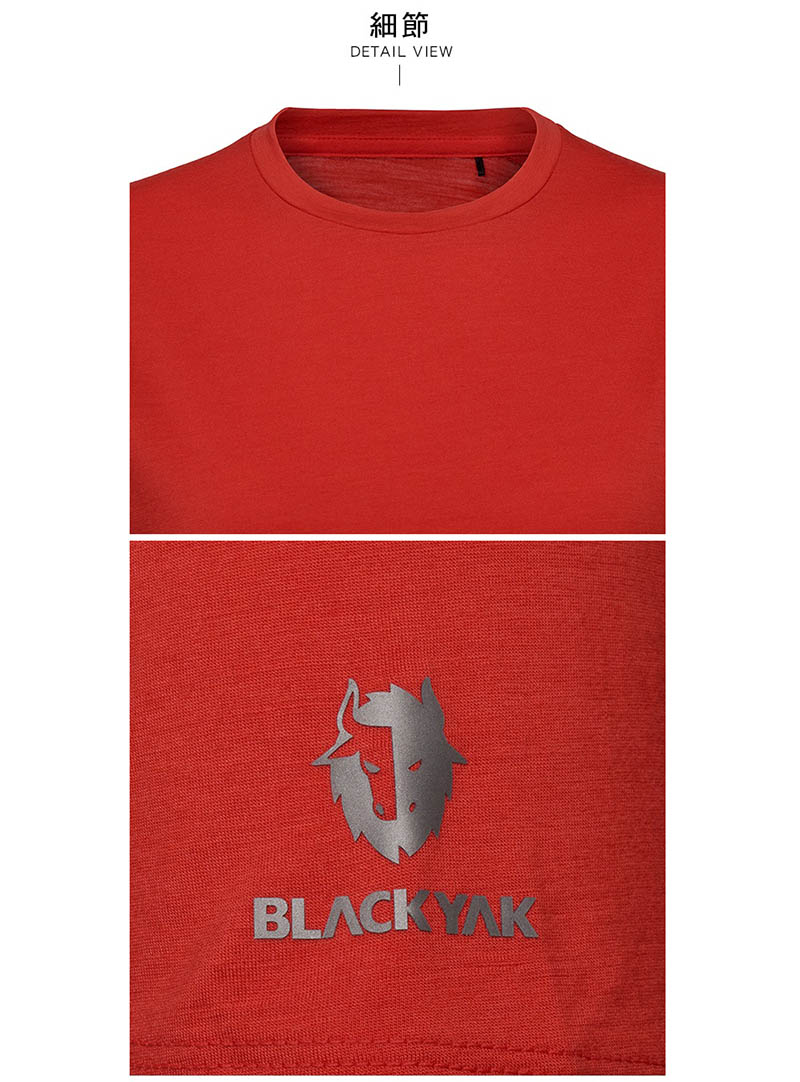 BLACKYAK 女 PUMORI美麗諾羊毛短袖上衣 兩色 底層衣 寬鬆版 FB1WC503 1BYRTMV509