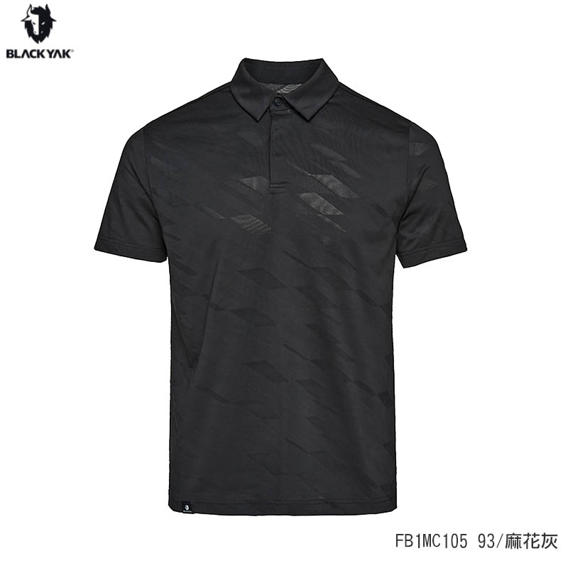 BLACKYAK 男 JACQUARD 短袖POLO衫 彈性 透氣 提花組織 FB1MC105 1BYKTMV005