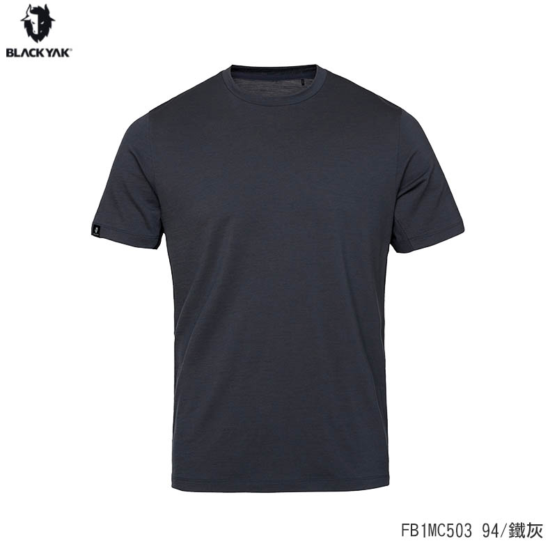 BLACKYAK PUMORI 男美麗諾羊毛短袖上衣 兩色 親膚 寬鬆版 FB1MC503 1BYRTMV009