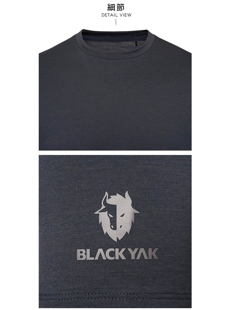 BLACKYAK PUMORI 男美麗諾羊毛短袖上衣 兩色 親膚 寬鬆版 FB1MC503 1BYRTMV009