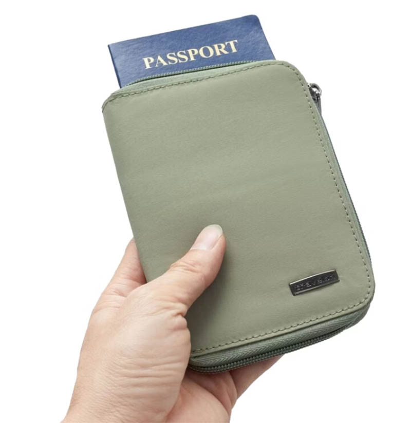 TRAVELON 美國 RFID 護照證件錢包 綠 TL-43401 護照包 拉鍊錢包 出國旅遊 防盜