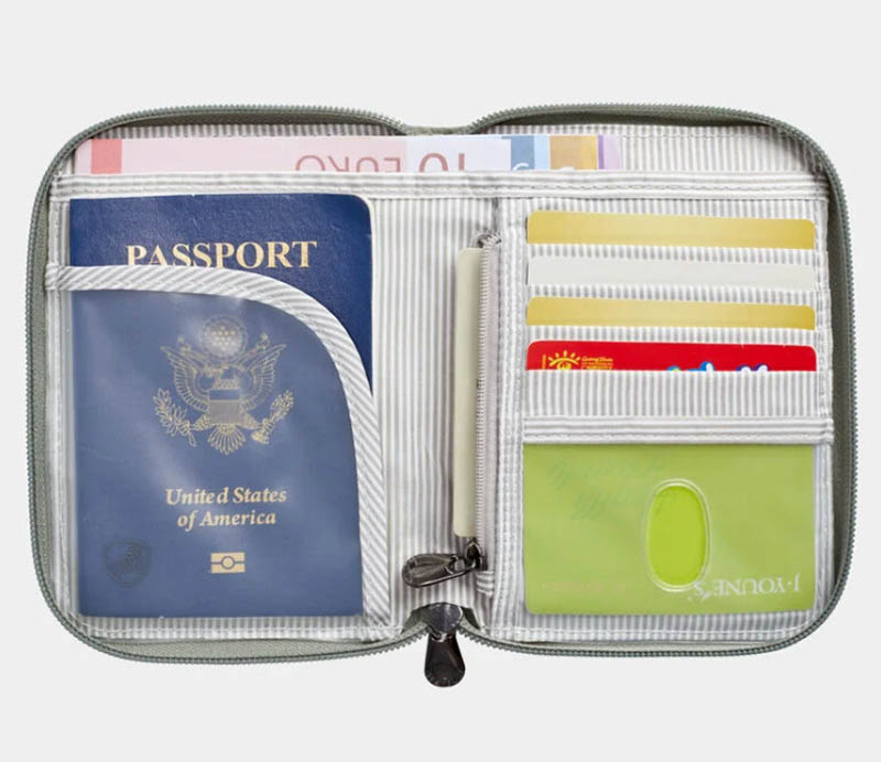 TRAVELON 美國 RFID 護照證件錢包 綠 TL-43401 護照包 拉鍊錢包 出國旅遊 防盜