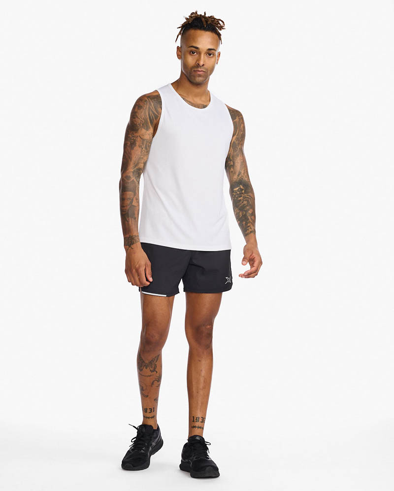 2XU 澳洲 男 Aero 運動坦克背心 黑 白 運動 健身 戶外 路跑 訓練 2XMR6676