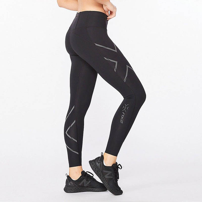 2XU 澳洲 女 MCS高階跑步中腰壓縮長褲 黑/金 黑 石墨黑 嘉年華彩 運動 戶外 路跑 訓練 2XWA6523