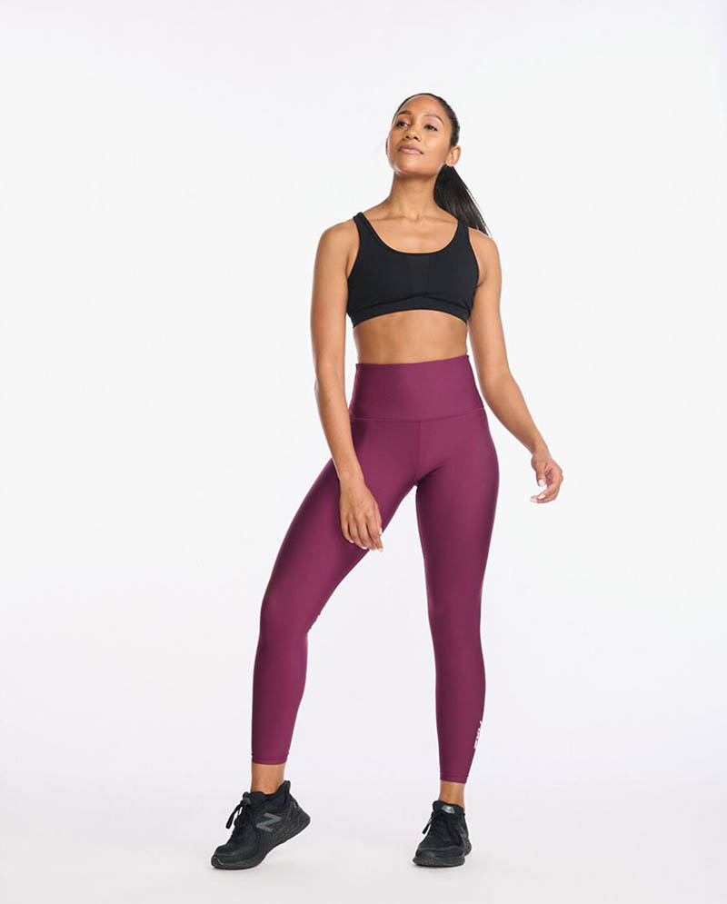 2XU 澳洲 女 中階跑步高腰壓縮長褲 2XWA6682BMULPWF 酒紅 運動 戶外 路跑 訓練 瑜珈