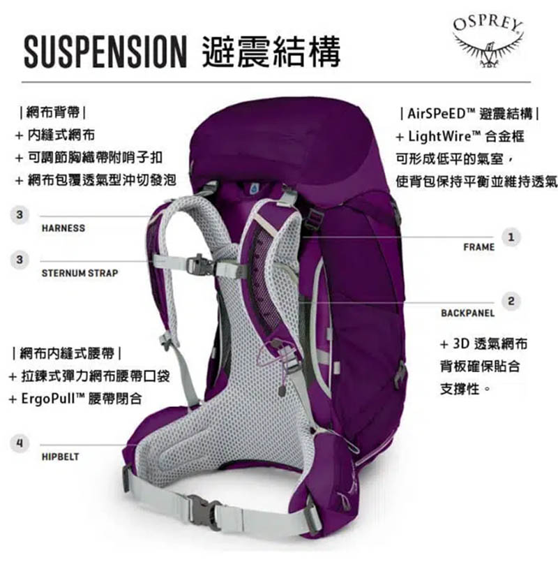 Osprey 美國 Sirrus 36 女款 登山背包 S/M 36L 健行背包 登山雙肩背包