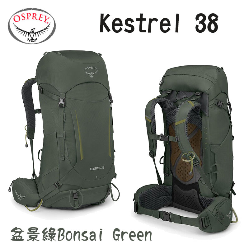 Osprey 美國 Kestrel 38 盆景綠 阿特拉斯藍 S/M 專業登山背包 男款後背包 百岳背包