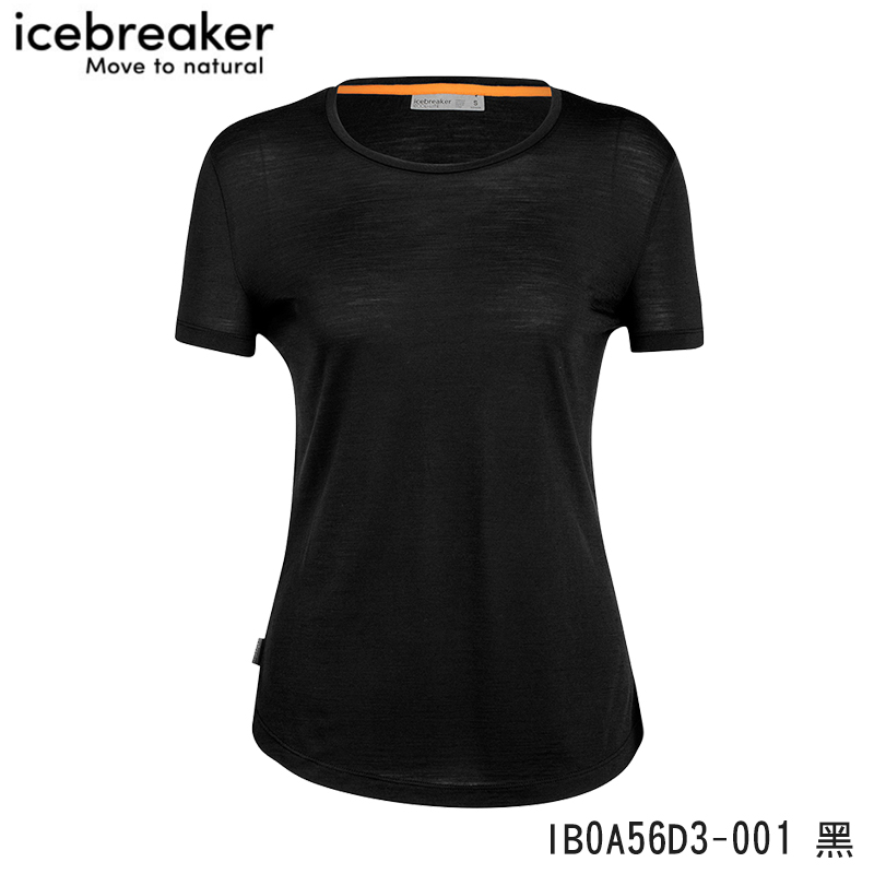 Icebreaker 女 Sphere II Cool-Lite 圓領短袖上衣 黑 淡紫 涼感上衣 IB0A56D3