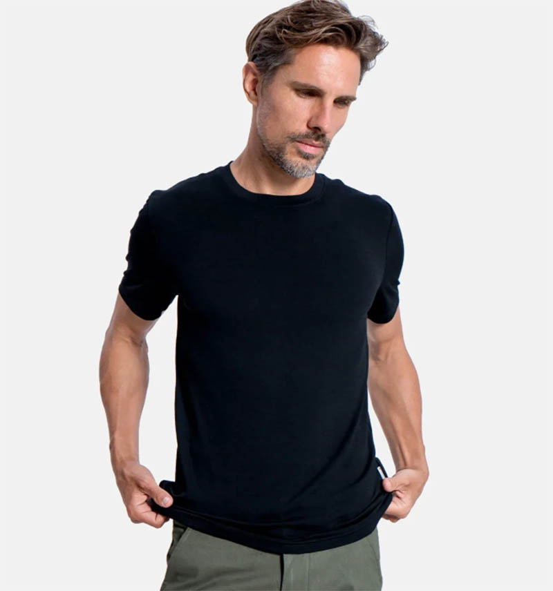 Thermowave 男款 Merino Life T-Shirt 美麗諾羊毛圓領短袖上衣 黑 12ROCK621